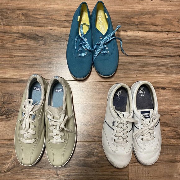 Lot Of 3 Vintage Womens Keds Shoes Sizes 6.5,7.5,8 Good Condition Free Ship! - Picture 1 of 7